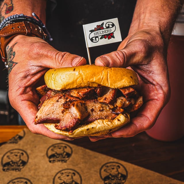 Pork Steak Sandwich.